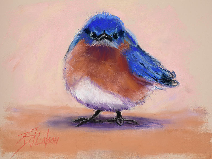 Bluebird Painting - Moody Blue by Billie Colson