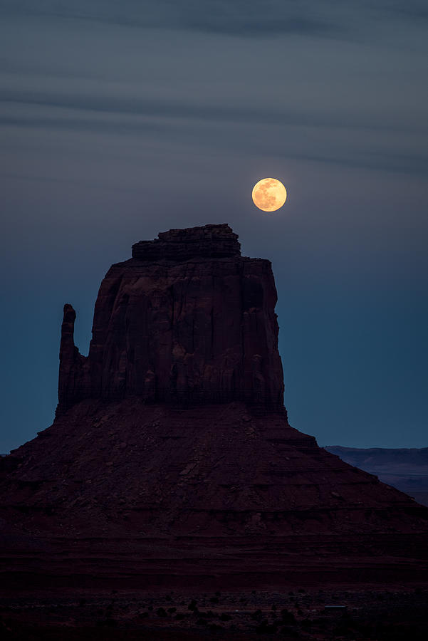 Landscape Photograph - Moon & Mitten by Mark Freitag