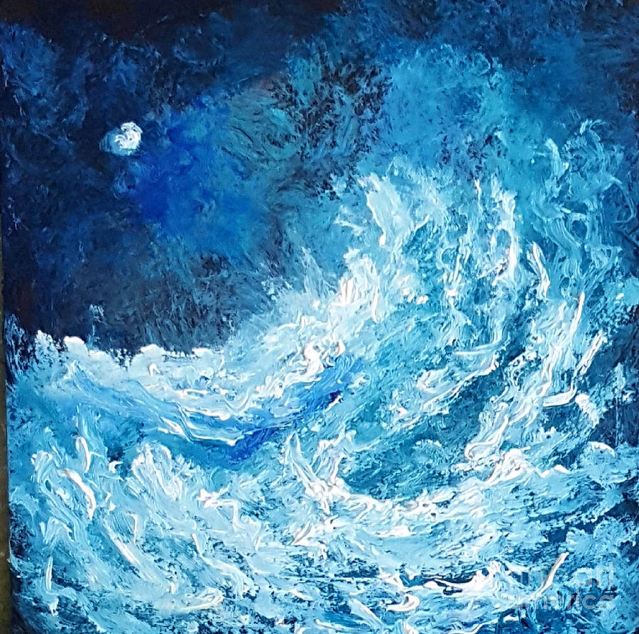 Moon and Tides Painting by Fred Wilson