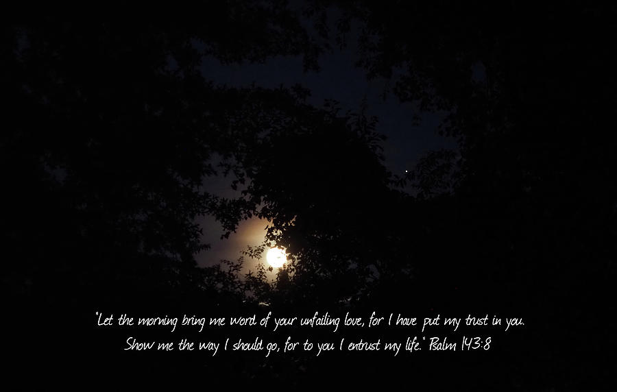 Moon and Jupiter with Scripture Photograph by Denise Beverly