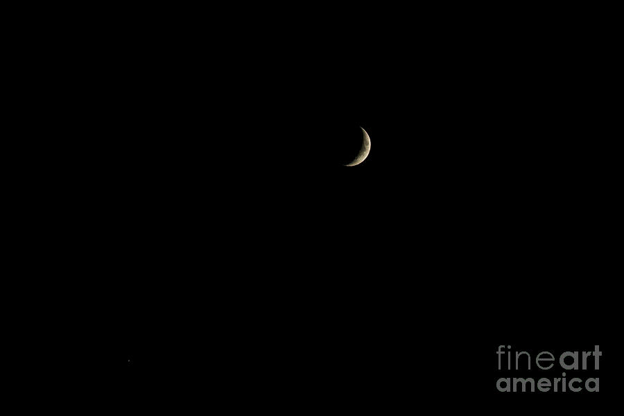 Moon and Venus Photograph by Jon Burch Photography