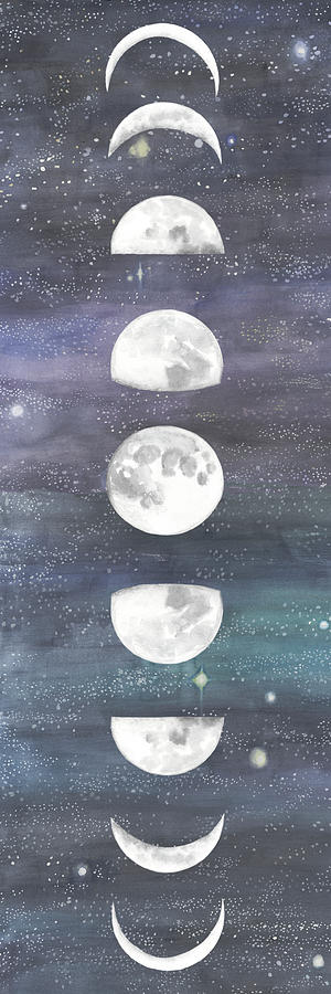 Space Painting - Moon Chart I by Naomi Mccavitt