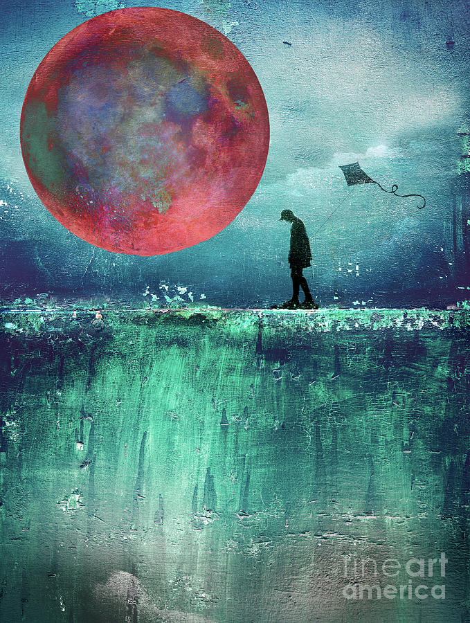 Moon Child Mixed Media by Jacky Gerritsen