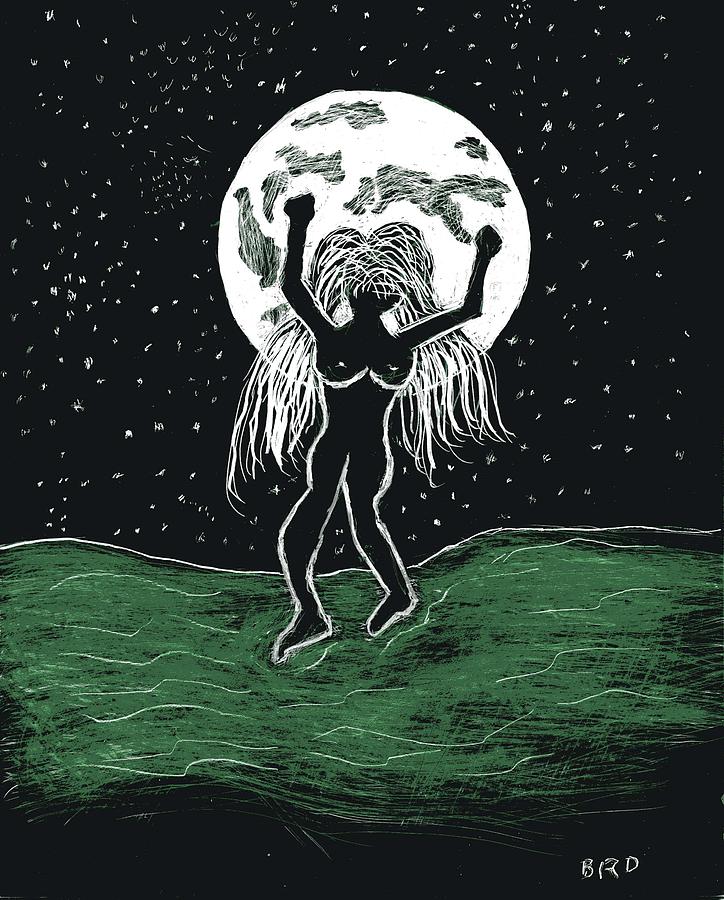 Moon Dancer Drawing by Branwen Drew