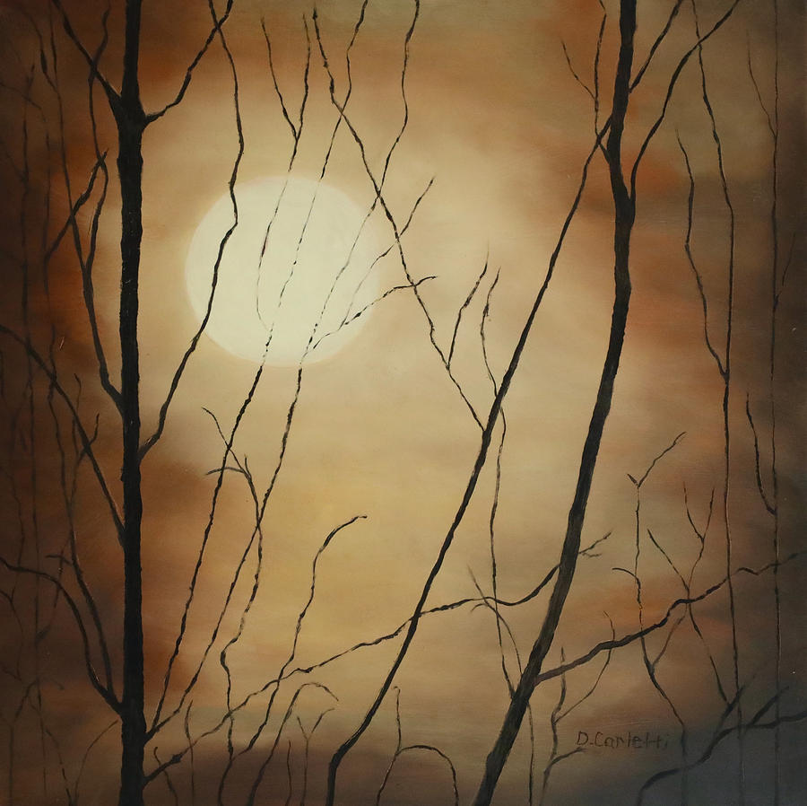 Tree Painting - Moon Glow by Debora Carletti