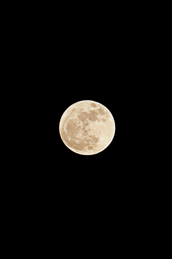 Moon Illuminated In Night Sky Photograph by Lars H.