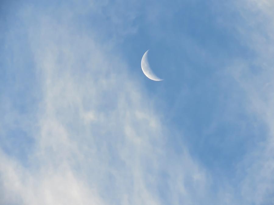 Moon in Libra - Crescent Farewell Photograph by Judy Kennedy