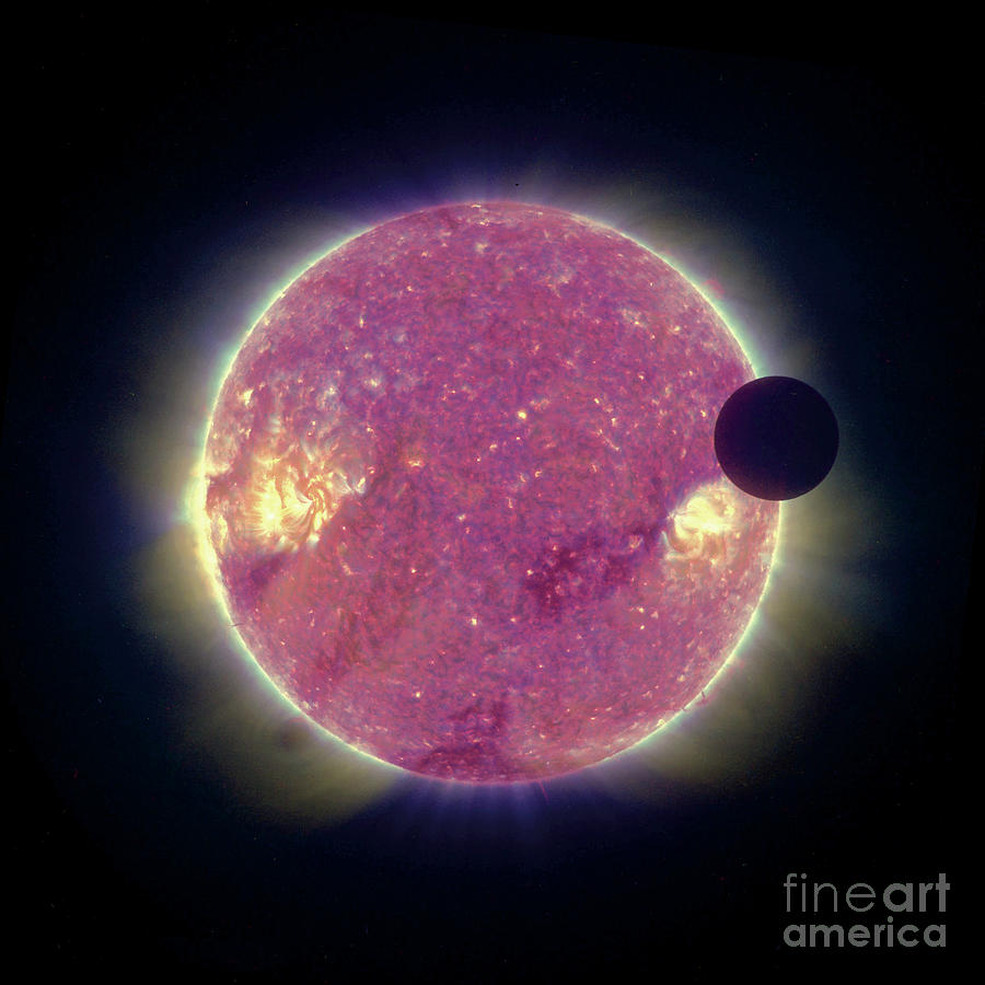 Moon In Transit Across Sun Photograph by Nasa/science Photo Library
