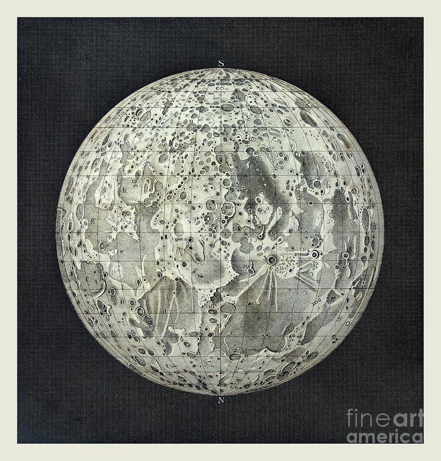 Moon Map by Detlev Van Ravenswaay/science Photo Library