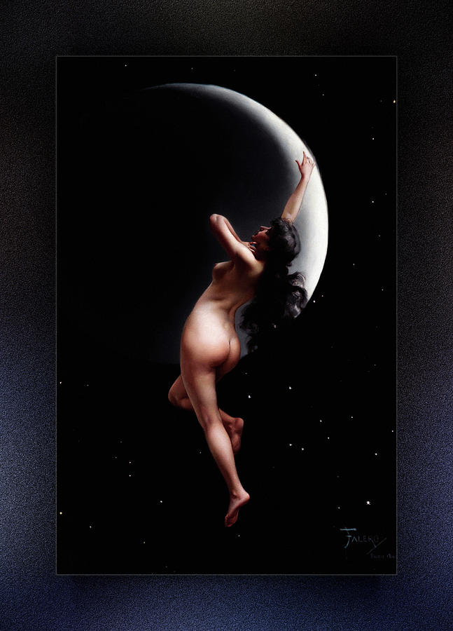 Moon Nymph BY Luis Ricardo Falero Painting by Rolando Burbon