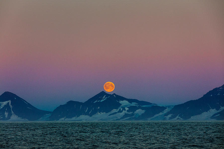 Moon Over Arctic Photograph by April Badilles