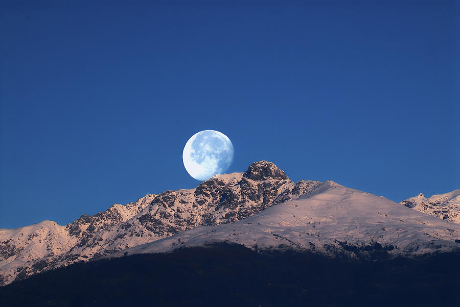 Moon Over Mountains Photograph by Www.pietromonteleone.it