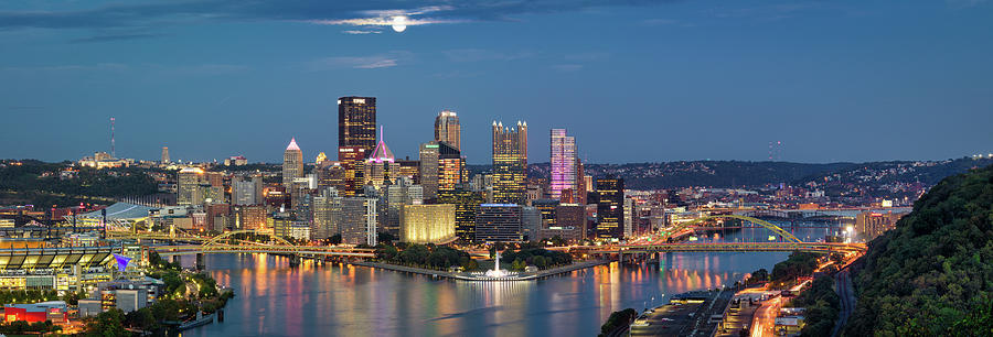 Moon Over Pittsburgh by Emmanuel Panagiotakis Moon Over Pittsburgh by Emmanuel Panagiotakis