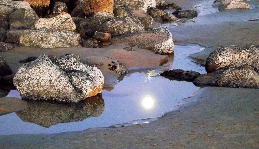 Moon Reflects On Water Photograph by Linda Vanoudenhaegen