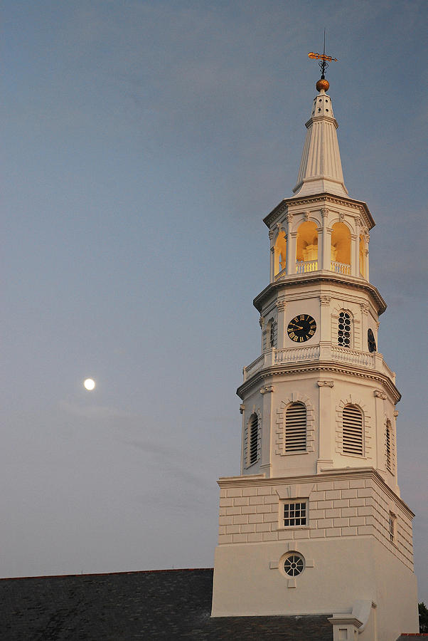 Moon Rise over Charleston Photograph by James Kirkikis