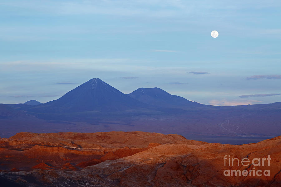 Moon Rise Over Moon Valley Atacama Desert Chile Photograph by James Brunker