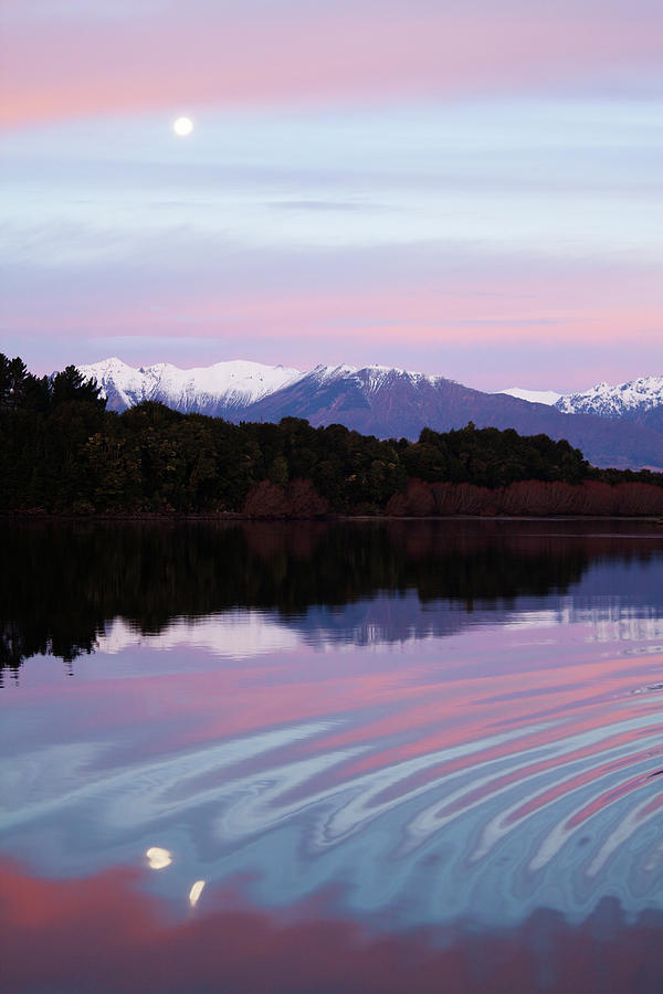 Moon Rise Over The Southern Alps, New Photograph by Stephanhoerold