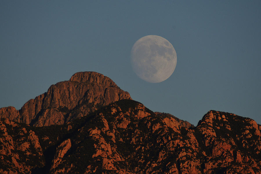 Moon rise over Mount Wrightson  Photograph by Chance Kafka