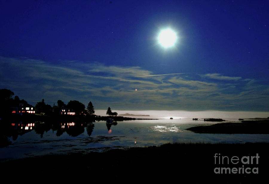 Moon Rising Over Paddy Creek Photograph by Jim Calarese