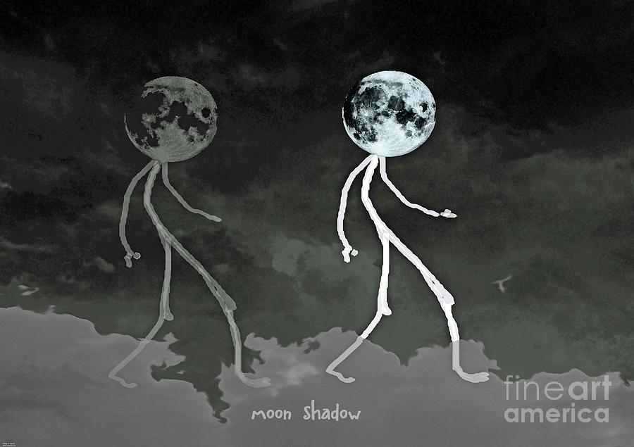 Moon Shadow Drawing by Lizi Beard-Ward