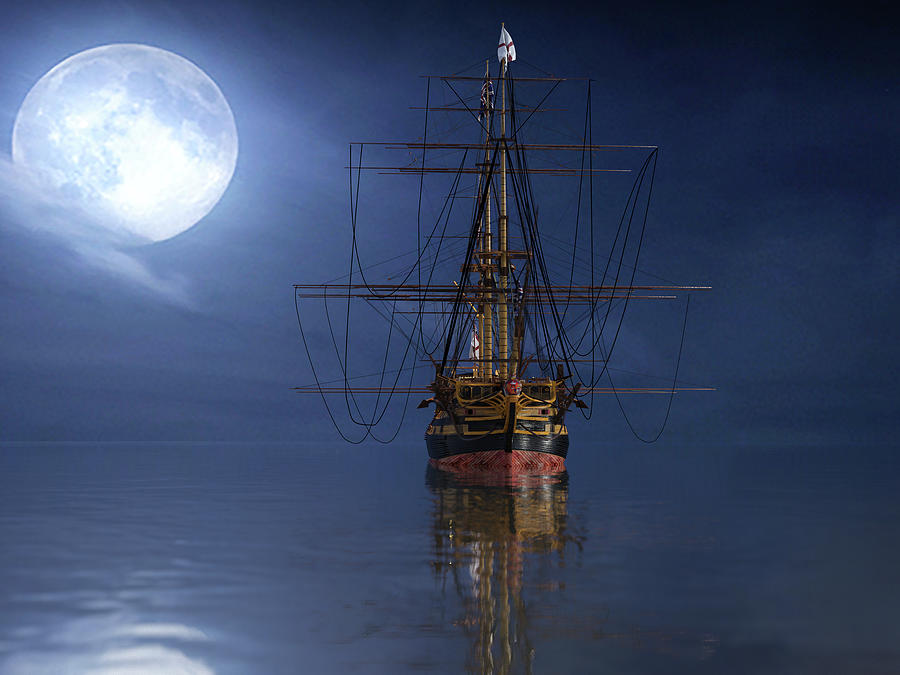 Moon Ship Digital Art by Michael Cleere