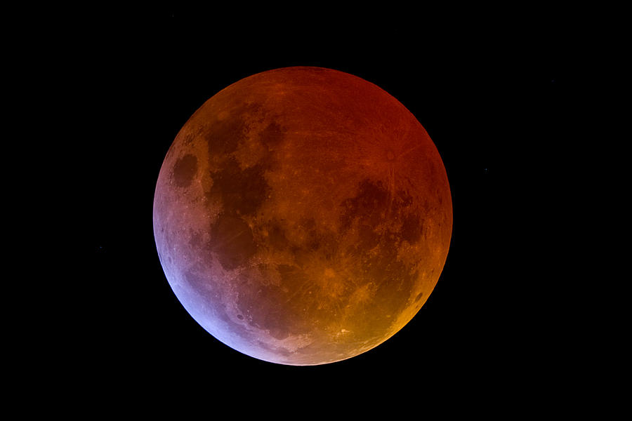 Moon Photograph - Moon Total Eclipse by Diego Barucco