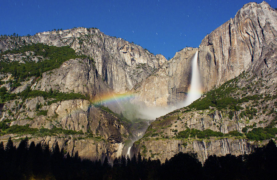Moonbow At Upper Yosemite Falls Photograph by By Sathish Jothikumar