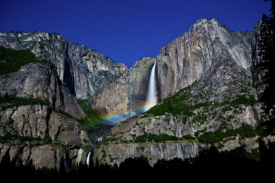 Moonbow Over Upper Yosemite Falls Photograph by Mimi Ditchie Photography