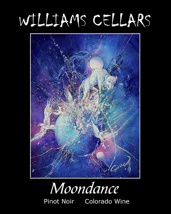 Moondance Wine Label Painting by Williams Cellars