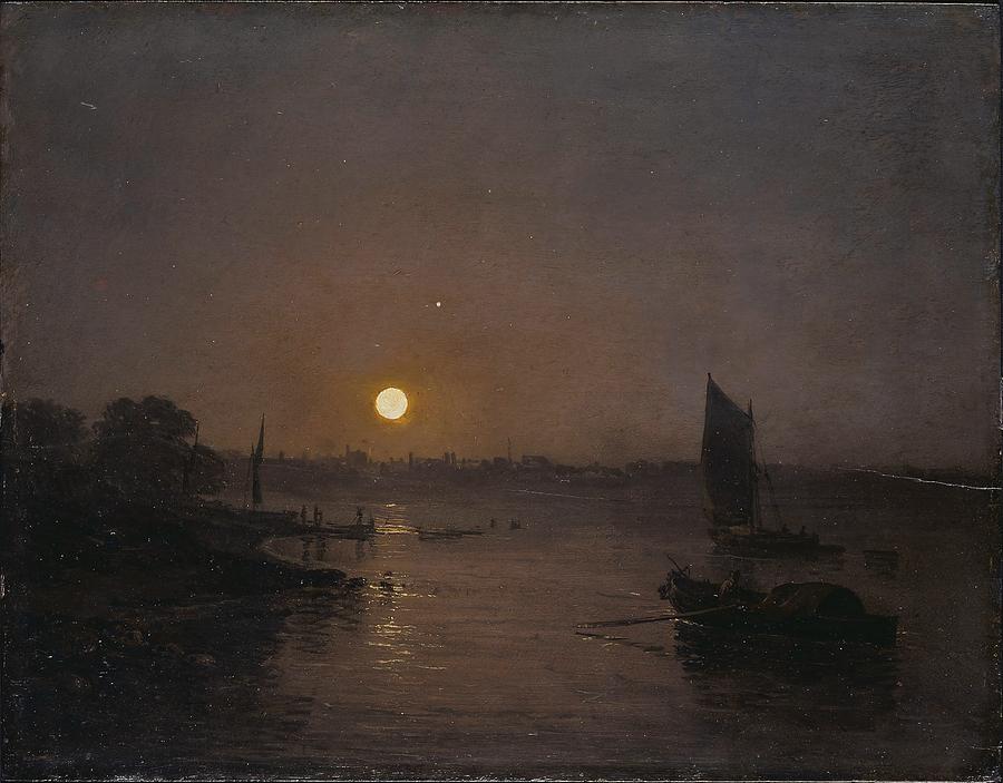 Moonlight, A Study At Millbank Painting by William Turner