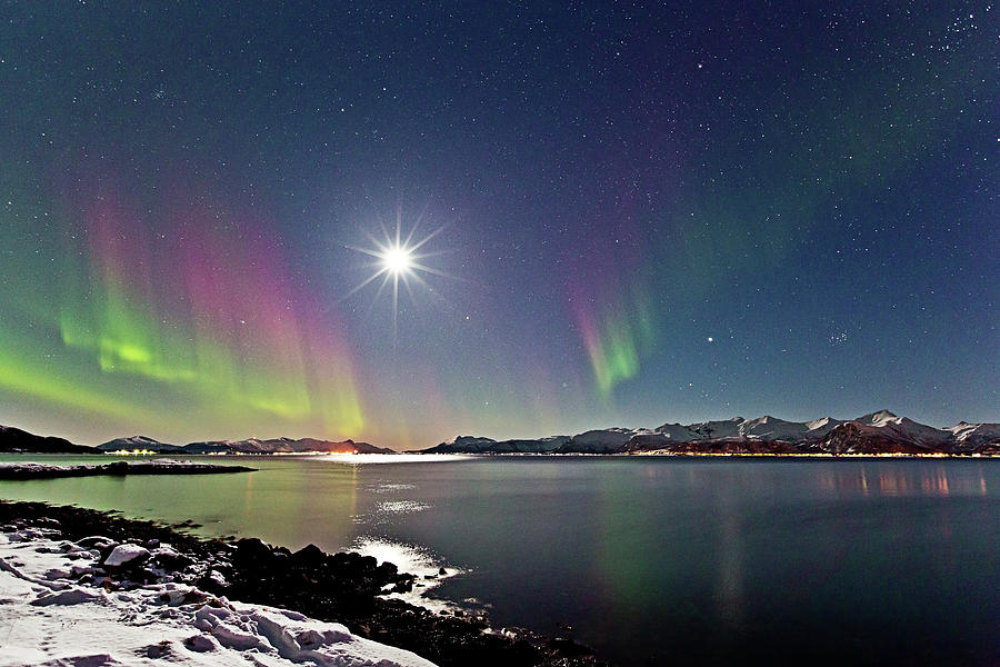 Moonlight And Auroras Photograph by By Frank Olsen, Norway