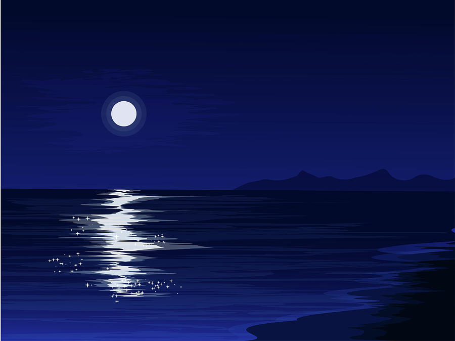 Moonlight At Beach Digital Art by John Alberton