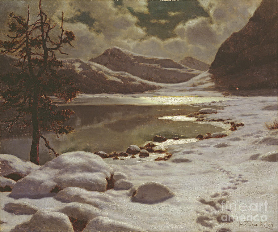 Moonlight In Winter By Ivan Fedorovich Choultse Painting by Ivan Fedorovich Choultse