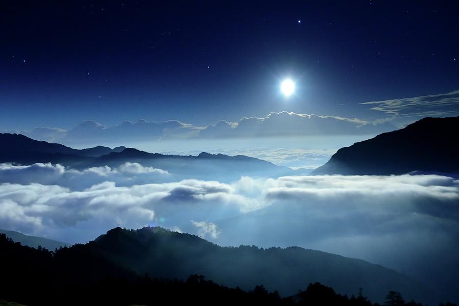 Moonlight Over Clouds Photograph by Photo By Vincent Ting
