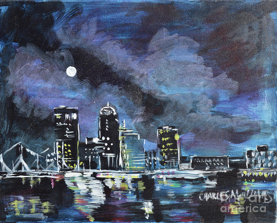 Moonlight Over Louisville Painting