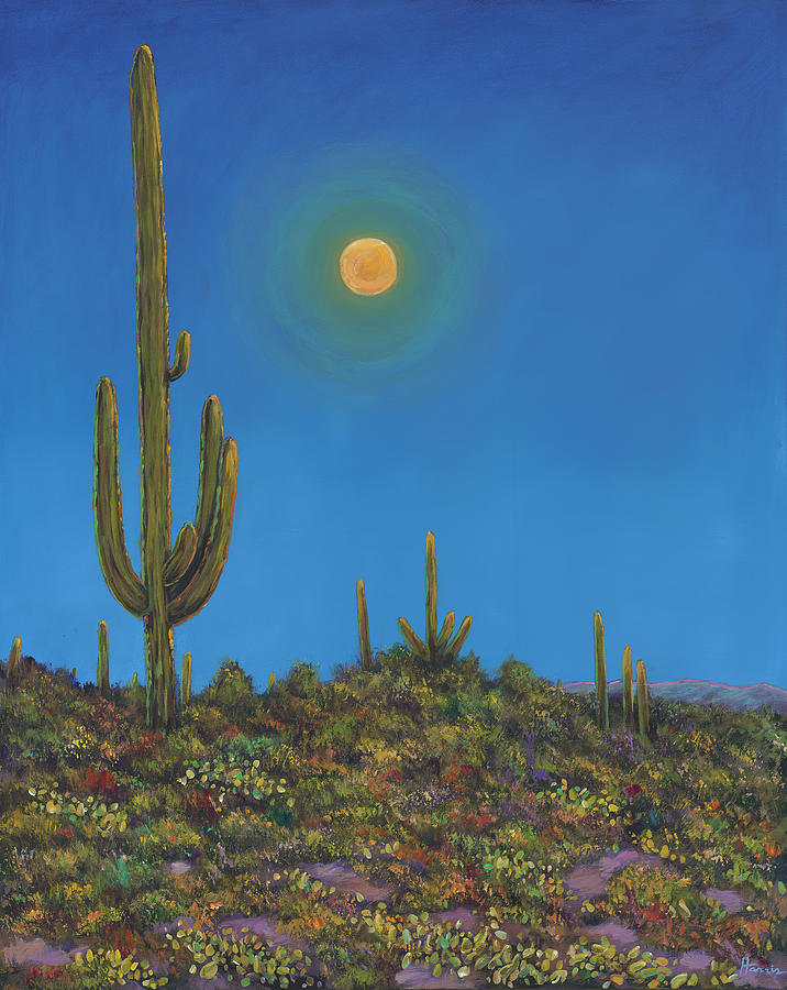 Landscape Painting - Moonlight Serenade by Johnathan Harris