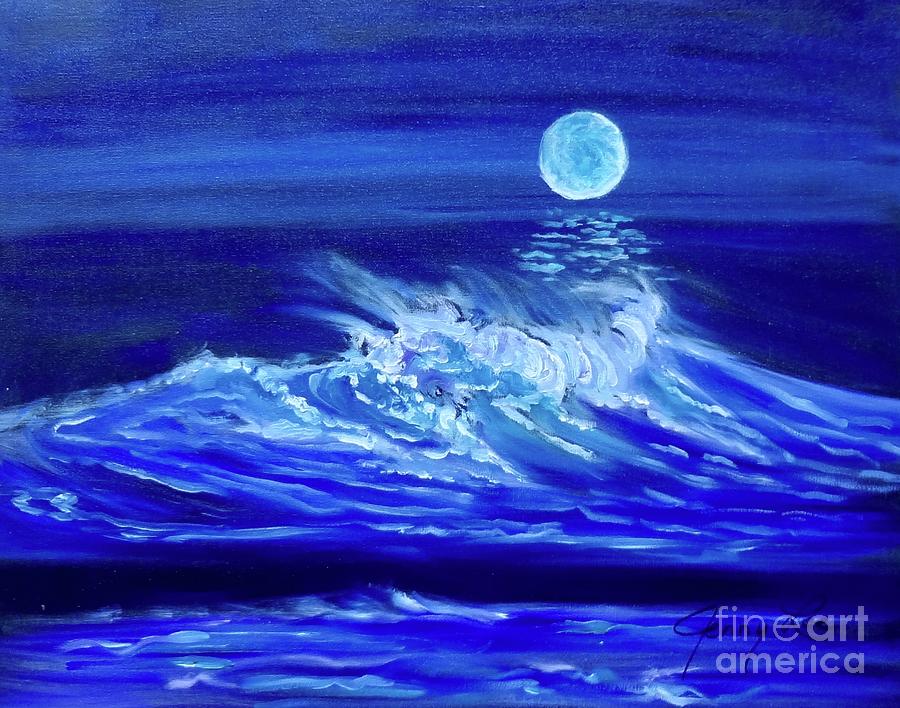 Moonlit Wave Jenny Lee Discount Painting by Jenny Lee