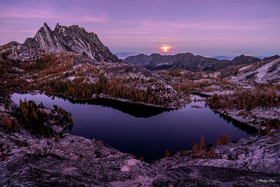 Moonrise at the enchantments Photograph by Philip Cho