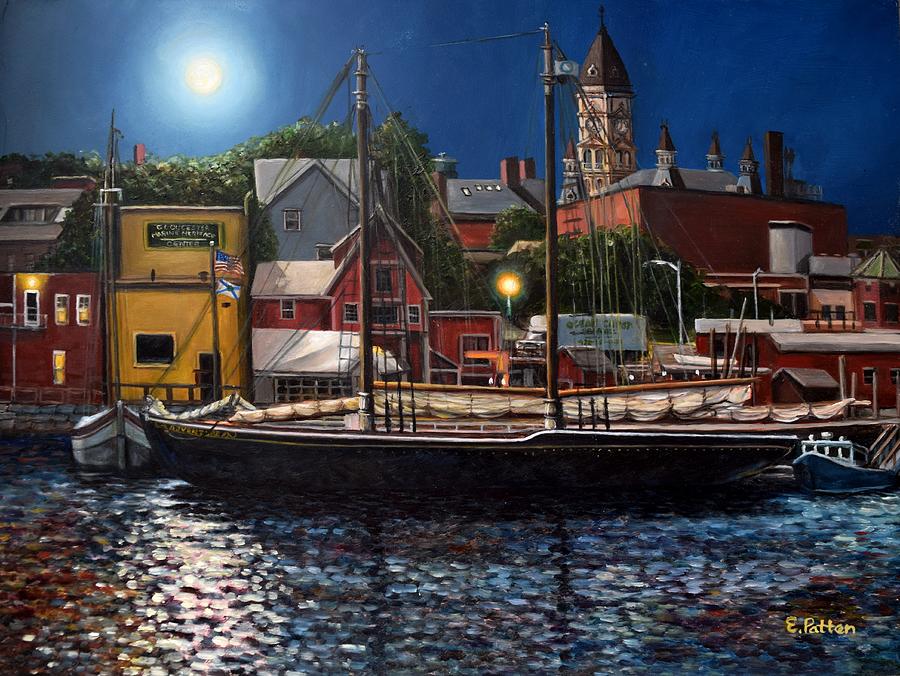 Moonrise, Gloucester Harbor by Eileen Patten Oliver Moonrise, Gloucester Harbor by Eileen Patten Oliver