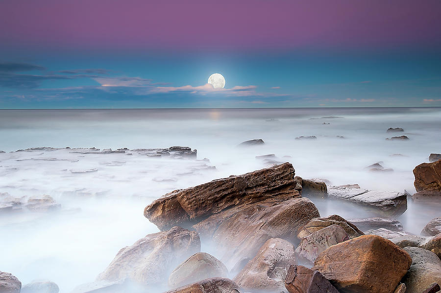 Moonrise Over The Southern Rock Photograph by Bruce Hood