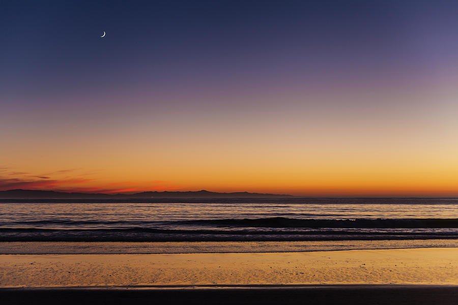 Beach Photograph - Moonrise Sunset by Chris Moyer
