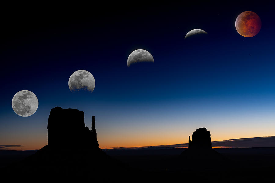 Moons over Monuments Photograph by Jon Reynolds