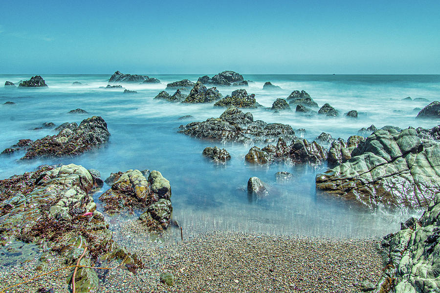 Moonstone Beach at Low Tide Photograph by Donald Pash
