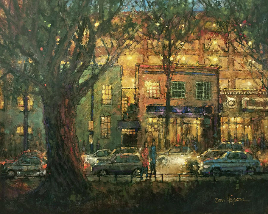 Moore Square Row Painting by Dan Nelson