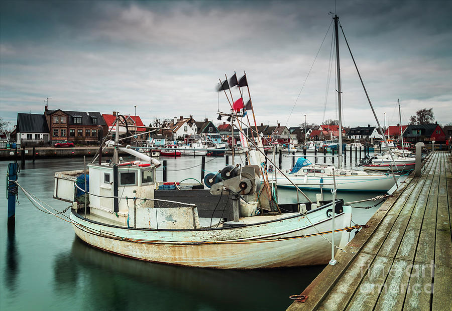 Moored fishing boats Helsingborg Photograph by Sophie McAulay