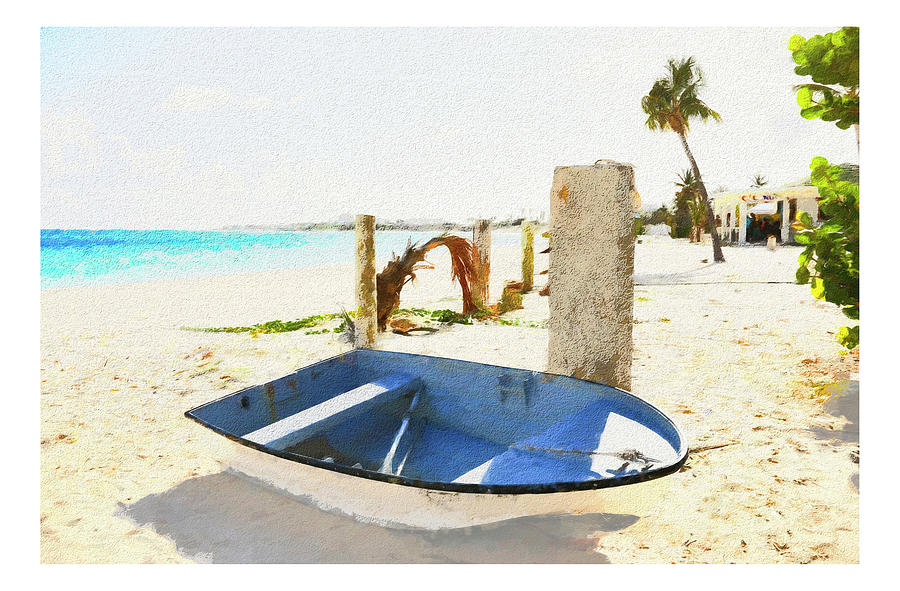 Moored In The Sand In Anguilla Photograph