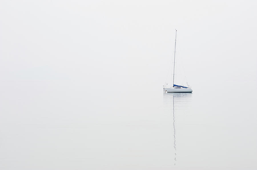 Moored Sailboat On Lake Garda Photograph by Martin Ruegner