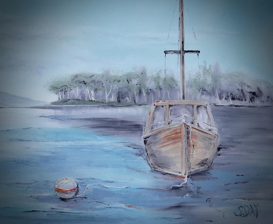 Moored Sailboat by Sandra Day Moored Sailboat by Sandra Day