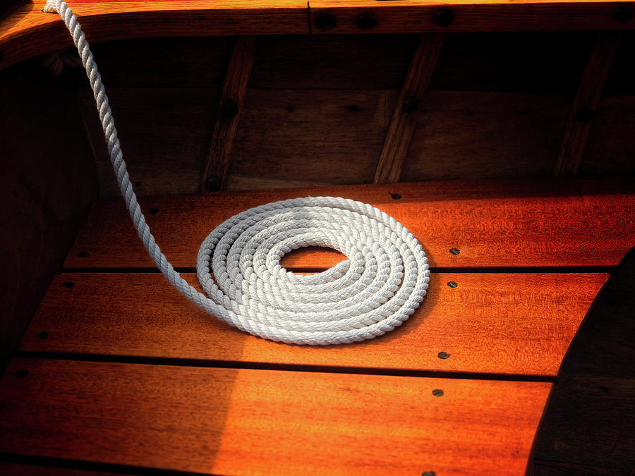 Rope Photograph - Mooring Line by Thomas Hall