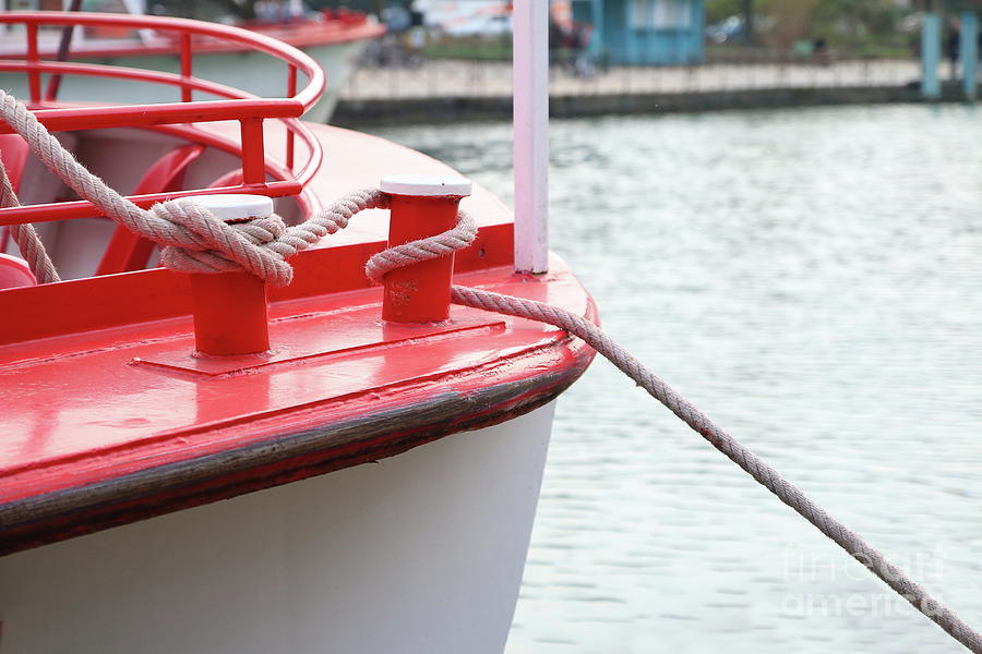 Mooring of a boat Photograph by Gregory DUBUS | Fine Art America